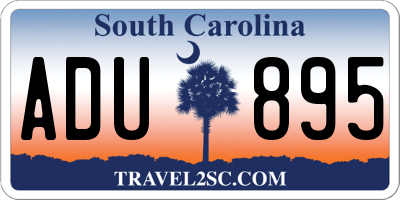 SC license plate ADU895