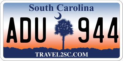 SC license plate ADU944