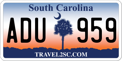 SC license plate ADU959