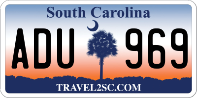 SC license plate ADU969