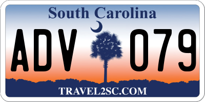 SC license plate ADV079