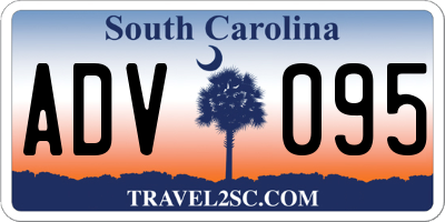 SC license plate ADV095
