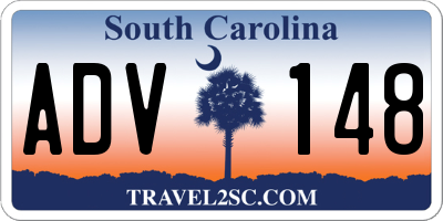 SC license plate ADV148