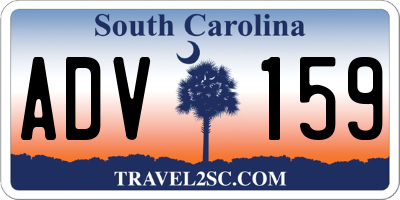 SC license plate ADV159