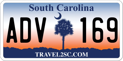 SC license plate ADV169