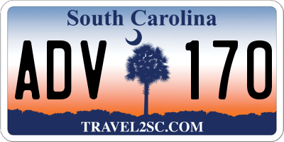 SC license plate ADV170