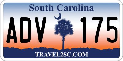 SC license plate ADV175