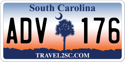 SC license plate ADV176