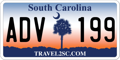 SC license plate ADV199