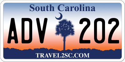 SC license plate ADV202