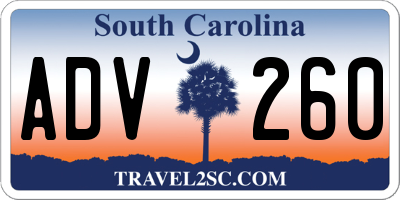 SC license plate ADV260