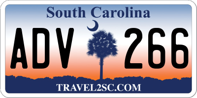 SC license plate ADV266