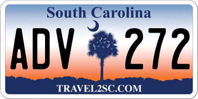 SC license plate ADV272