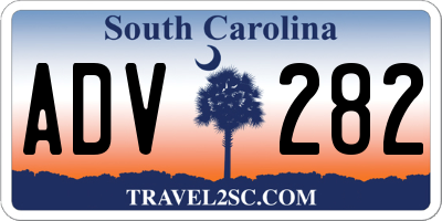 SC license plate ADV282