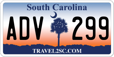 SC license plate ADV299