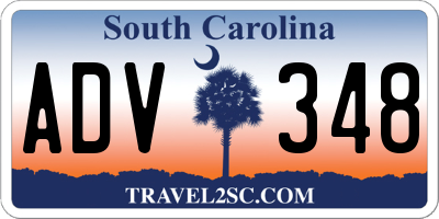SC license plate ADV348
