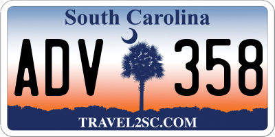 SC license plate ADV358
