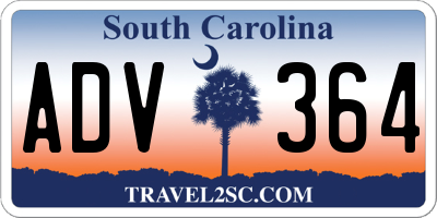 SC license plate ADV364