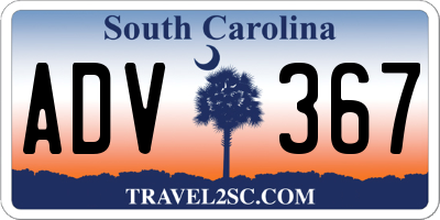 SC license plate ADV367
