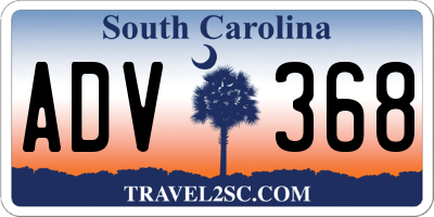 SC license plate ADV368