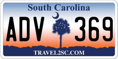 SC license plate ADV369