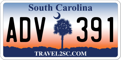 SC license plate ADV391