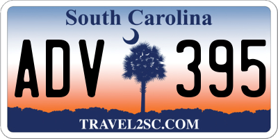 SC license plate ADV395