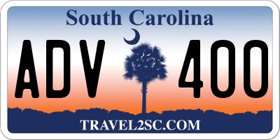 SC license plate ADV400