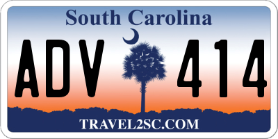 SC license plate ADV414
