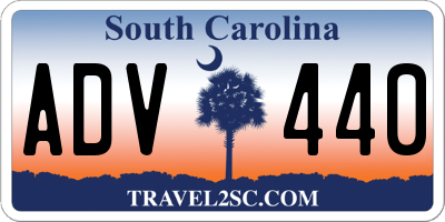SC license plate ADV440