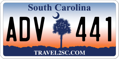 SC license plate ADV441