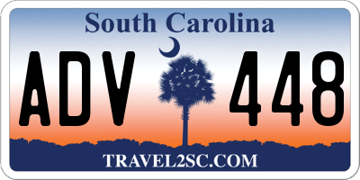 SC license plate ADV448