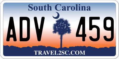 SC license plate ADV459