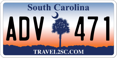 SC license plate ADV471