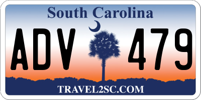 SC license plate ADV479