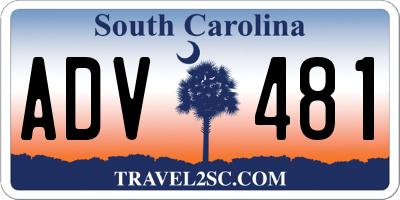 SC license plate ADV481