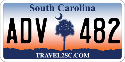 SC license plate ADV482