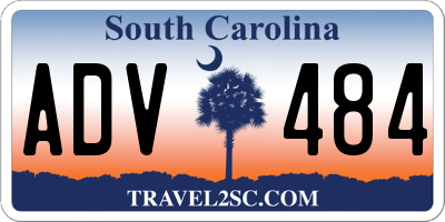 SC license plate ADV484
