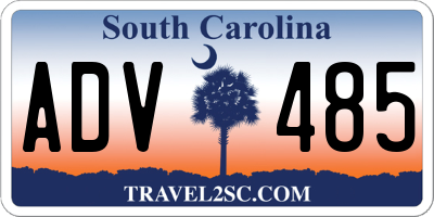 SC license plate ADV485