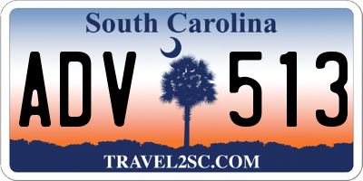 SC license plate ADV513