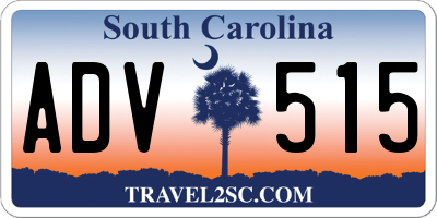 SC license plate ADV515