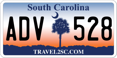 SC license plate ADV528