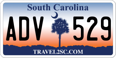 SC license plate ADV529