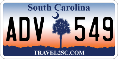 SC license plate ADV549