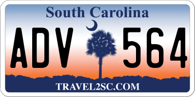 SC license plate ADV564