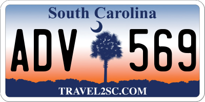 SC license plate ADV569
