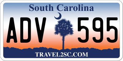 SC license plate ADV595