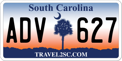 SC license plate ADV627