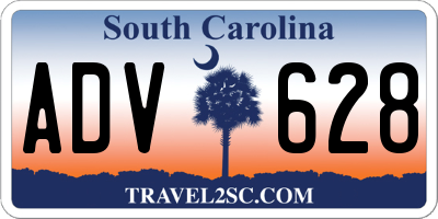 SC license plate ADV628