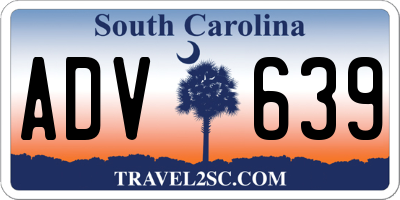 SC license plate ADV639